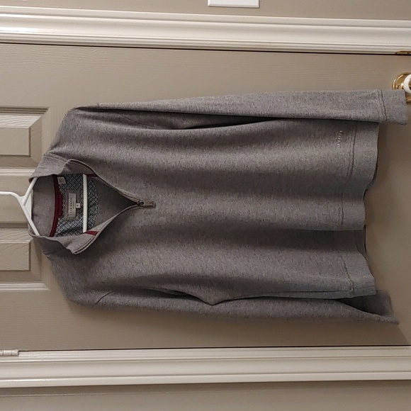 TED BAKER LONDON Men's size 5 ( XL) 1/4 Zip Sweatshirt. Gray Heather - Picture 3 of 12